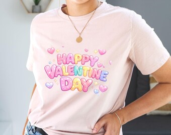 Happy Valentine Day PNG and SVG Kawaii Typography Sublimation Digital Download