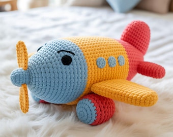 Amigurumi Airplane Crochet Pattern | Chunky Yarn Toy (PDF Pattern)