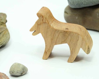 Toy Jackal, Dog Toy, Jackal Toy, African Animal Toy, Wood Animal Toy, Natural Wood Toy, Wooden Toy, Toy for Boys, Safari Animal, Noahs Ark