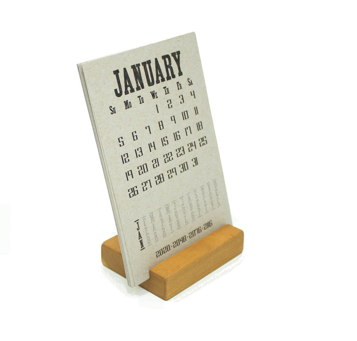 desk-calendar-stand-with-optional-2023-desk-calendar-wood-etsy