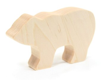 Polar Bear Toy toy bear, wild animal toy, natural wood toy, waldorf toy, toy for boys, wooden animal, wooden polar bear, bear toy