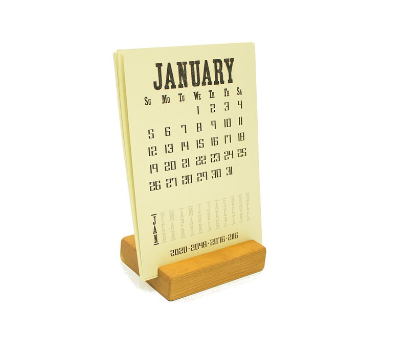 Desk Calendar Stand With Optional 2023 Desk Calendar Wood - Etsy