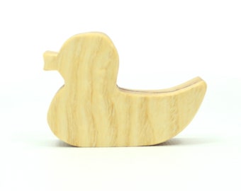 Rubber Duck Toy, Wood Toy, Wooden Toy for Boys, Natural Wood Toy, Kids Toys, Kids Wooden Toy