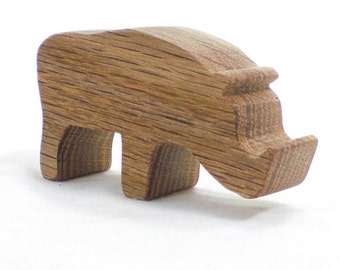 Safari Animal Toy Warthog, safari animal toy, natural wood toy, wood animal figure, rhino toy, toy rhino, rhino figurine, warthog figurine