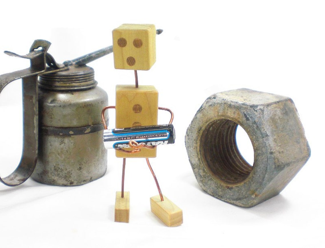 Wooden Robot Toy Geek Gift Toy Robot Wood Robot Wood Etsy