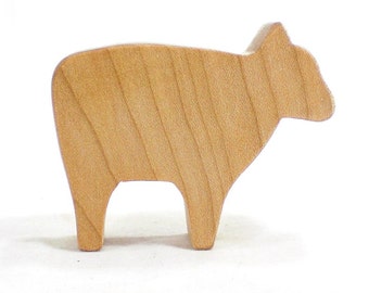 Wooden Sheep Toy Animal Lamb, Wooden Farm Animal Toy, Natural Wood Toy, Wood Toy for Kids, Waldorf Toy