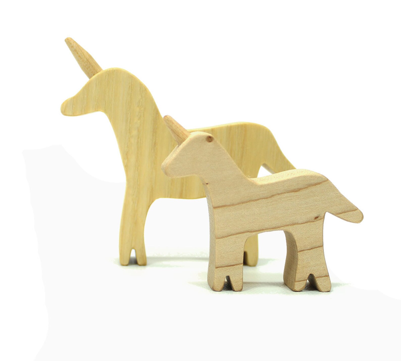 Wood Toy Unicorn Mother and Child Small Baby Unicorn Wooden Etsy