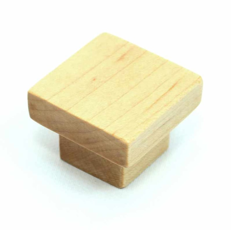 Light Wood Knob Maple Wood Knob Modern Etsy