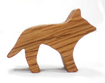 Wooden Toy Dingo Australian Animal, Dog Toy, wooden animal toy, wood animal figurine, Australian Figurine, wooden nautral toy