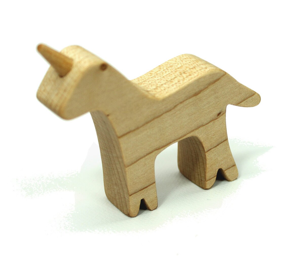 Wood Toy Unicorn Small Baby Unicorn Wooden Toy for Girls Etsy