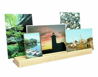 Picture Display, Photo Display, Multiple Picture Display, Wooden Photo Holder, Postcard Holder, Print Display, Keepsake Stand