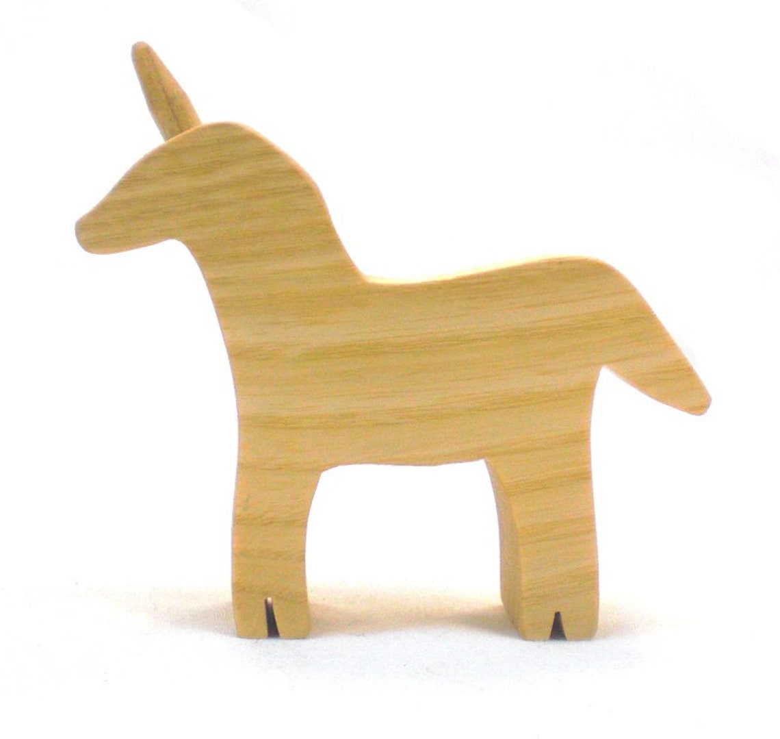Wood Toy Unicorn Mother and Child Small Baby Unicorn Wooden Etsy