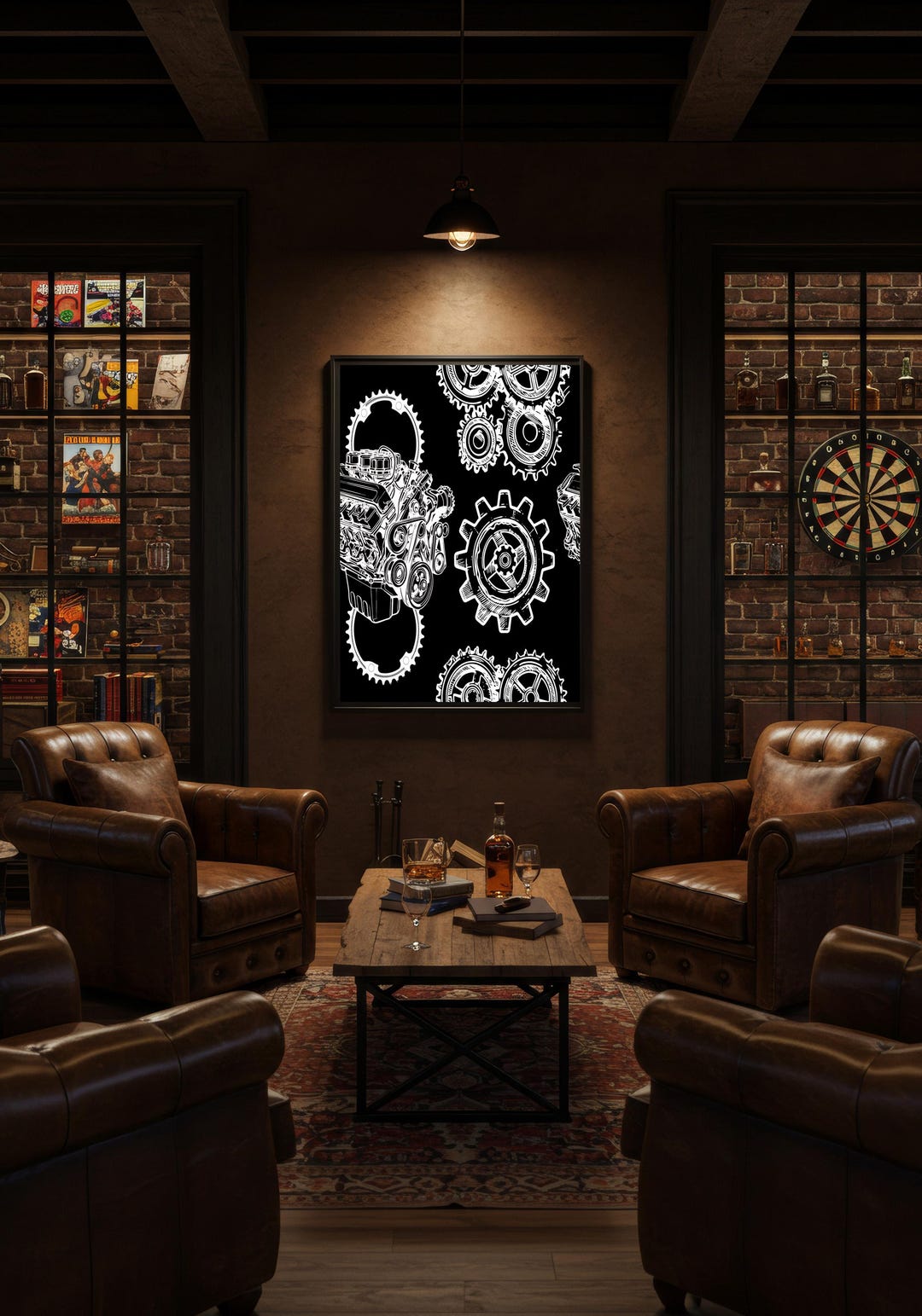 Steampunk Gear Pattern | Industrial Engine Tile (digital Download) - Etsy
