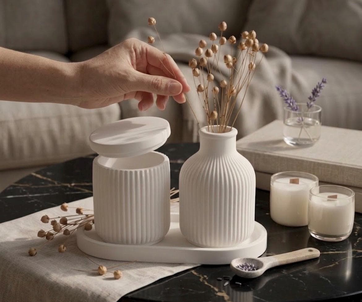 Geriffelte vase