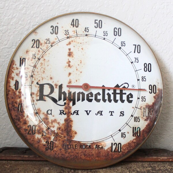 Antique Advertising Thermometer, Eclectic Decor, Jungalow Style, Farm Decor, Little Rock Arkansas