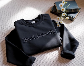 Embroidered Sweatshirt, Jane Austen Quote, Pride and Prejudice Gift, Bookish Shirt