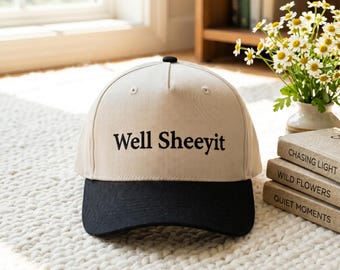Embroidered Well Sheeyit Frog Hat, Vintage Western Toad Cap, Adult Humor Meme