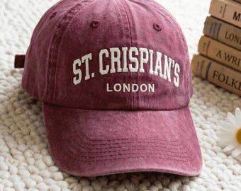 Custom Embroidered Washed Cap: St. Crispians London Baseball Hat