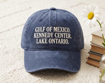 Embroidered FDT Lake Ontario Hat, Pro-Democracy Activism Gift Cap