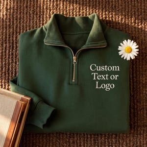 Custom Embroidered Quarter Zip Sweatshirt: Personalized Team Apparel