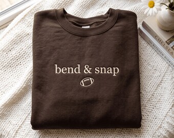 Embroidered Bend and Snap Sweatshirt , Funny Football Mom Gift, Game Day Shirt for Women, Fall Football Season Shirt, Tis the Season Shirt