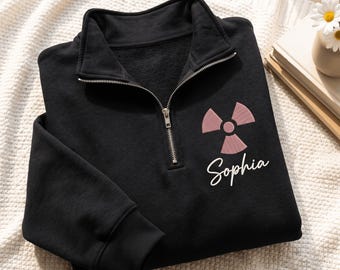 Personalized Radiology Quarter Zip Sweatshirt | Embroidered Name, RAD Tech Gift