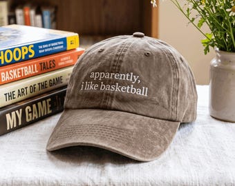Embroidered Apparently I Like Basketball Hat Basketball Player Hat Basketball Season Hat Game Day Hat Sports Mom Cap Gift