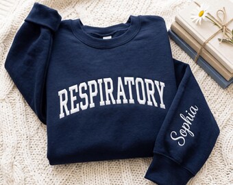Respiratory Therapist Embroidered Sweatshirt, RT Crewneck, Respiratory Sweatshirt, Respiratory Care Shirt, Respiratory Therapist Gift