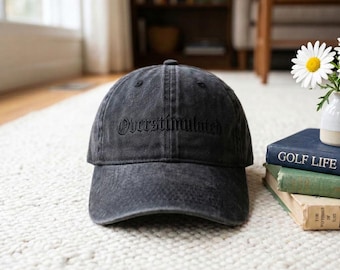 Embroidered "Overstimulated" Cotton Hat, Mom Gift Cap