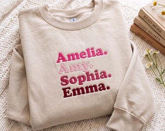 Embroidered Nicknames Sweatshirt for Kids: Custom Toddler & Youth Gift