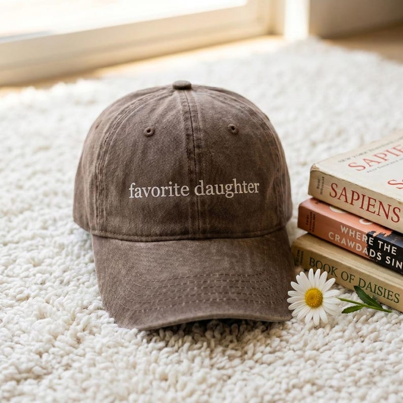 Favorite Daughter Embroidered Dad Hat Low Profile Custom Strap Back Unisex Adjustable Cotton Baseball bild 1