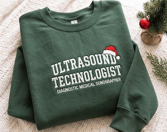 Embroidered Ultrasound Technologist Sweatshirt, Ultrasound Tech, RDMS Grad, Sonographer Shirt, Sonography Student, Crewneck Gift Chrismast