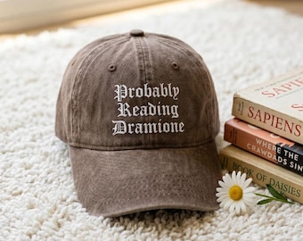 Dramione Embroidered Hat, Probably Reading Dramione Fanfiction Washed Hat, The High Reeve Hat, Cap, Dramione Book Club,Gift For Men