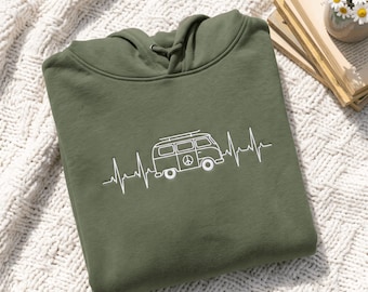 Embroidered Van Life Sweatshirt: Bohemian Campervan Road Trip Shirt