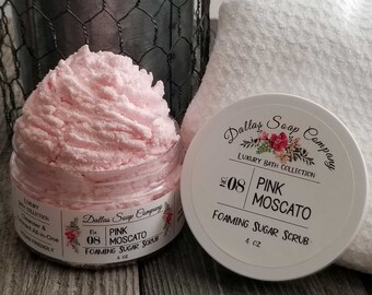 Pink Moscato Foaming Sugar Scrub