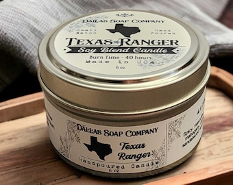 Texas Ranger Candle - Soy Blend Travel Tin