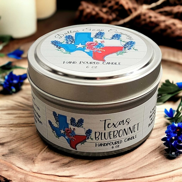 Texas Bluebonnet Candle - Soy Blend Travel Tin