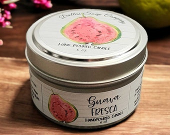 Guava Fresca Candle - Soy Blend Travel Tin