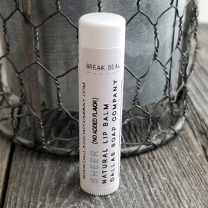Flavor Free Sheer Lip Balm - All Natural Gluten Free