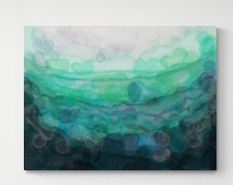 Teal 'Serenity' Canvas Print