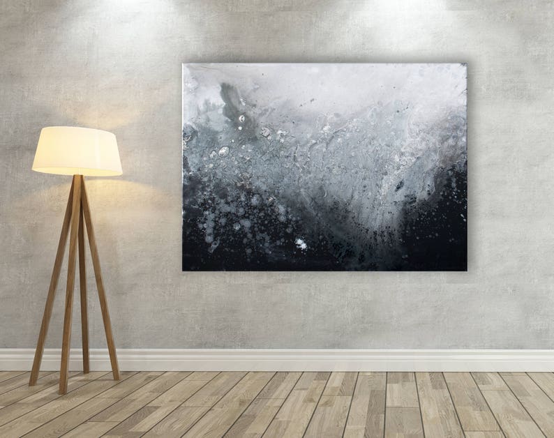 Grey Canvas Print Monochrome Canvas Print Black & White Etsy UK