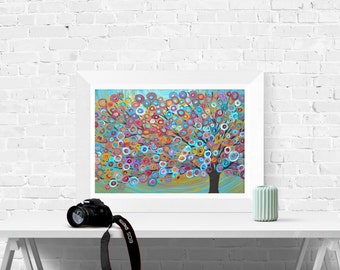 Giclee Print of Original Tree Painting - Circus Tree