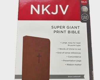Super Giant Print Bible NKJV Imitation Leather Largest Print 16 point BRAND NEW!