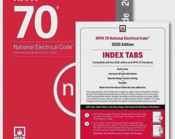 Libro NFPA 70 Código Eléctrico Nacional 2026 con pestañas de índice (Tapa blanda)