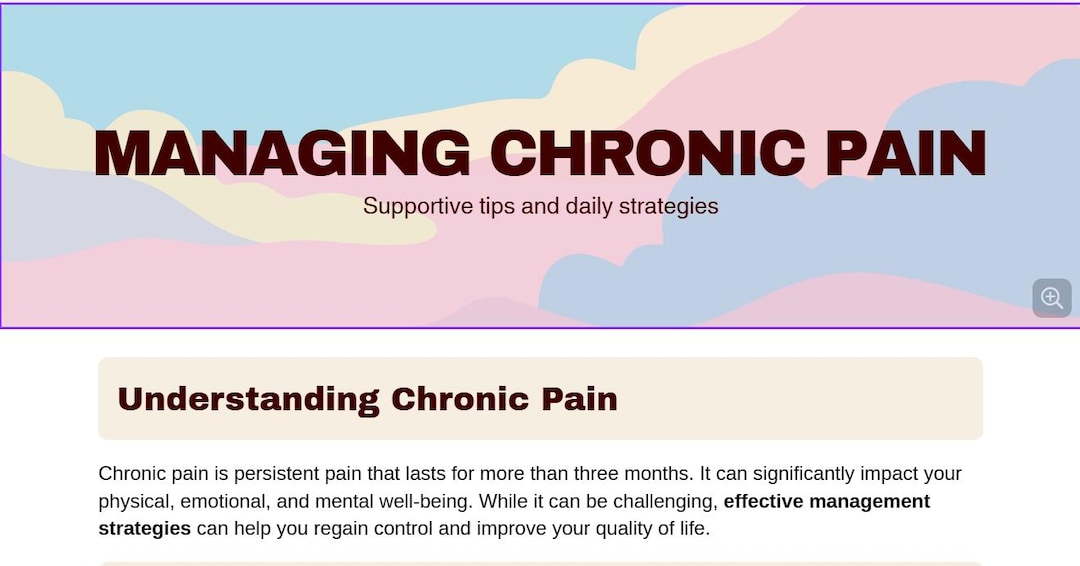 Chronic Pain Toolkit Printable PDF | Pain Management Worksheet ...