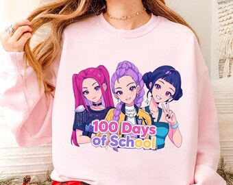 Huntrix 100 Days of School PNG Bundle: Kpop Demon Hunters 100 Day, Digital Download