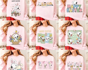 Happy Easter Snoopy PNG, Easter Shirt Design, Cute Bunny Easter PNG, Spring Kids Easter Shirt