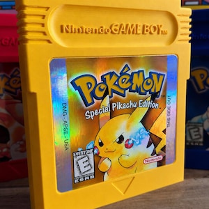 Riesiges Pokémon Game Boy-Modul | Rot, Blau, Gelb, Gold, Silber | 20 cm | 25 cm | XXL Retro-Gaming-Dekoration | Nintendo Game Boy-Wanddeko