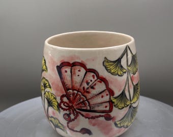 Japanese Style Girl Mug 500ml | Handmade Ceramic Mug | Geisha Inspired Cup | Artisan Pottery Mug | Unique Coffee Cup