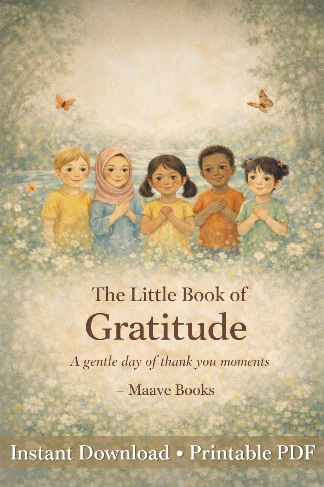 The Little Book of Gratitude Printable Kids Bedtime Story PDF Instant ...